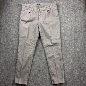 Eileen Fisher Chino Pants Ankle Women’s 12 Cotton Stretch Twill Gray Made In USA